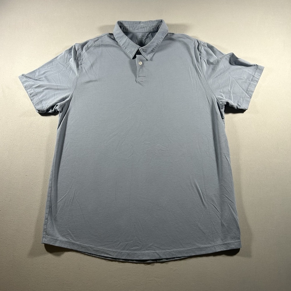 Mens Mott & Bow Slim Polo Shirt Pima‎ Cotton California Blue Size L Peru